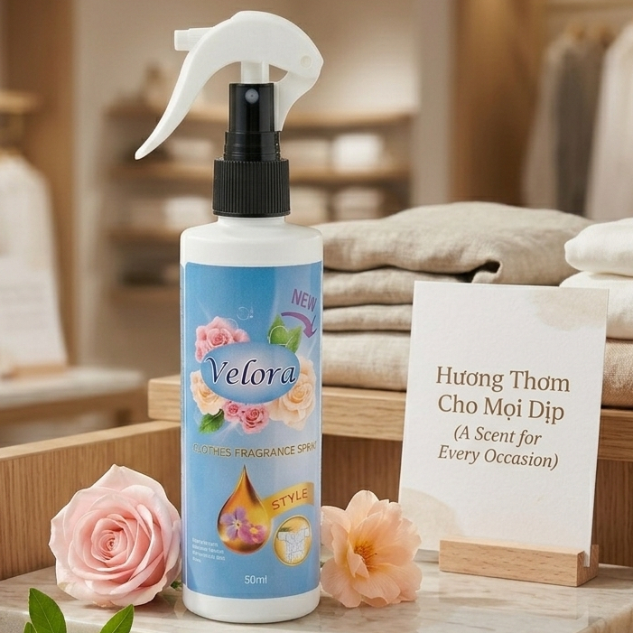 Chai Xịt VELORA , chai xịt thơm quần áo khử mùi hôi Chính Hãng Thái Lan 300ml