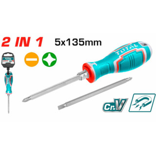 Bộ tua vít 2 trong 1 đa năng chính hãng TOTAL tiện lợi thép hợp kim siêu bền DNTT