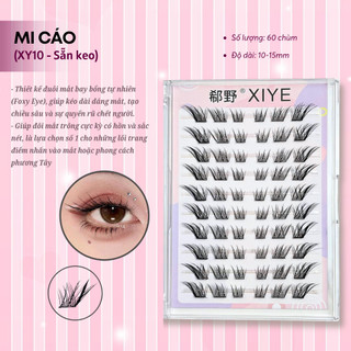 Mi giả không cần keo Jyd, mi đuôi cáo 12-14mm có thể tái sử dụng trong trang điểm, đi tiệc