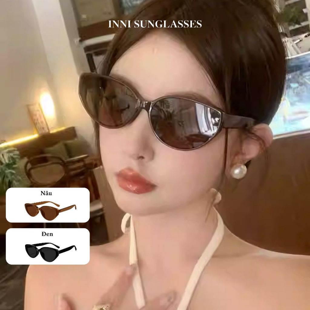Kính râm mắt mèo INNI 11326 kính mát thời trang chống chói, chống tia UV cao cấp đi biển, du lịch