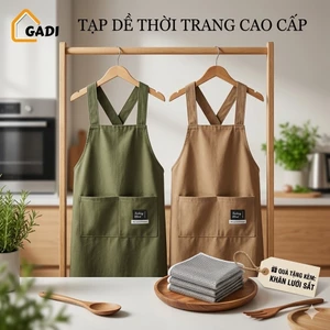 Tạp Dề Dây Chéo Chống Thấm Nước GADI– Thiết Kế Thoải Mái, Chống Bám Dầu Mỡ, Phù Hợp Nấu Ăn & Làm Việc Nhà