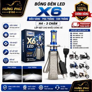 Bóng led 3 tim x6 3 cân h4