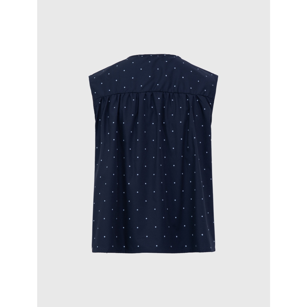 Áo kiểu nữ CANIFA sát nách dáng suông in họa tiết chấm bi 6TO26S002