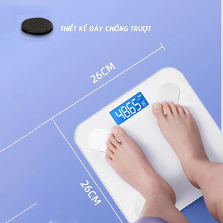 Bảo hành 3 năm-Cân điện tử （Mẫu mới 2026）Được Trang Bị Màn Hình LCD Bluetooth APP Thể Phân Tích Chỉ Số Cơ