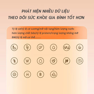 Bảo hành 3 năm-Cân điện tử （Mẫu mới 2026）Được Trang Bị Màn Hình LCD Bluetooth APP Thể Phân Tích Chỉ Số Cơ