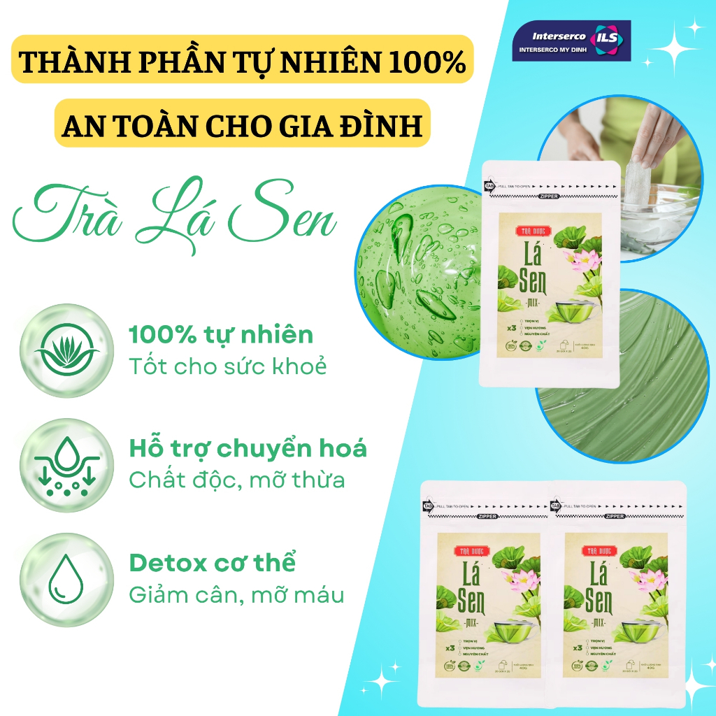 Trà lá sen giúp an thần dễ ngủ, Trà túi lọc 100% thảo dược nguyên chất nâng cao sức khoẻ hàng ngày