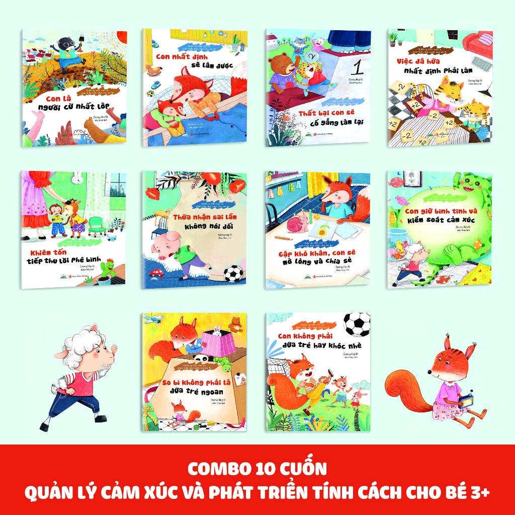 2 Bộ Sách: Combo 10 Cuốn Quản Lý Cảm Xúc Và Phát Triển Tính Cách + 8 Cuốn Nhật Ký Nuôi Dưỡng Thói Quen Tốt Cho Trẻ