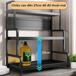 kệ để gia vị nhà bếp |  2 tầng 3 tầng | Giá đựng lọ gia vị trên bàn | Chịu lực tốt, dễ lau chùi