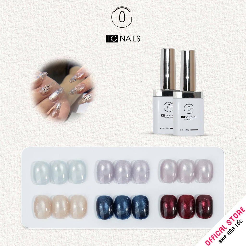 Sơn gel mắt mèo kim cương TG chọn lẻ siêu sáng