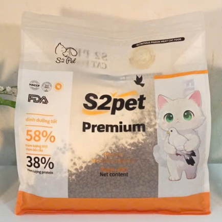 Hạt Cho Mèo S2 PET S2 Premium 1Kg Siêu Topping Ruốc Cho Mèo Mọi Lứa Tuổi