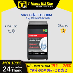Máy giặt Toshiba 8 kg AW-M905BV(MK) Thiết Kế Hiện Đại BH 24 Tháng