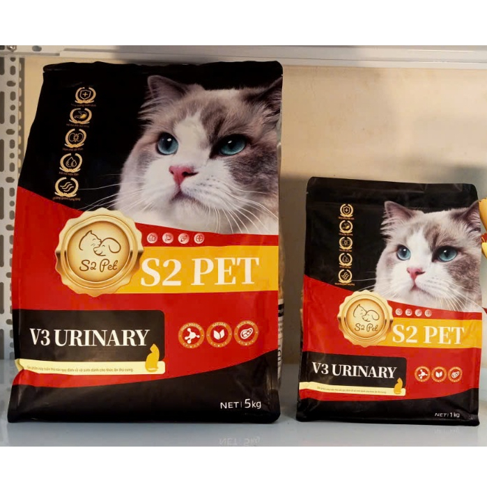 [Tặng 5 soup thưởng] Hạt Cho Mèo S2 PET V3 Urinary Hỗ Trợ Đường Ruột, Tăng Cường Đề Kháng, Giảm Búi Lông