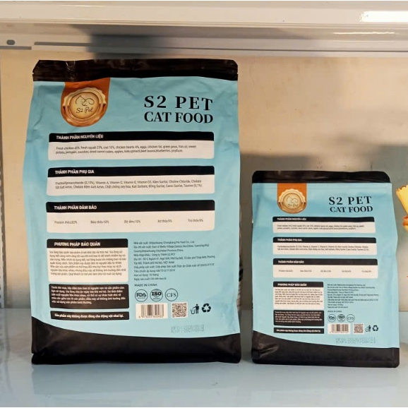 [TẶNG QUÀ] Hạt Dinh Dưỡng Cho Mèo S2 PET V2 Plus1kg - 70% Topping Thịt Sấy, Hỗ Trợ Tiêu Hóa, Giảm Búi Lông