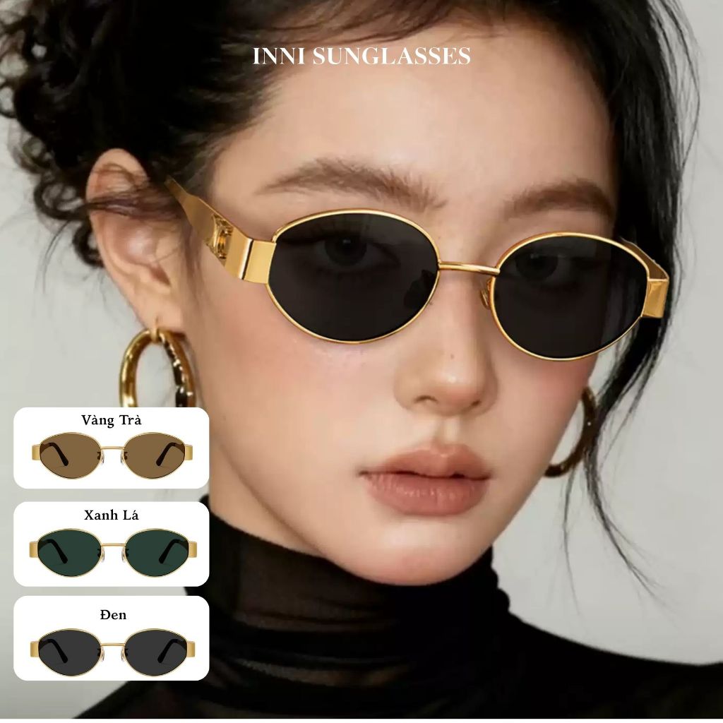 Kính Râm Thời Trang Nữ 2026 INNI Kính Mát Form Oval Hottrend, Chống Chói, Chống Tia UV Cao Cấp 8040