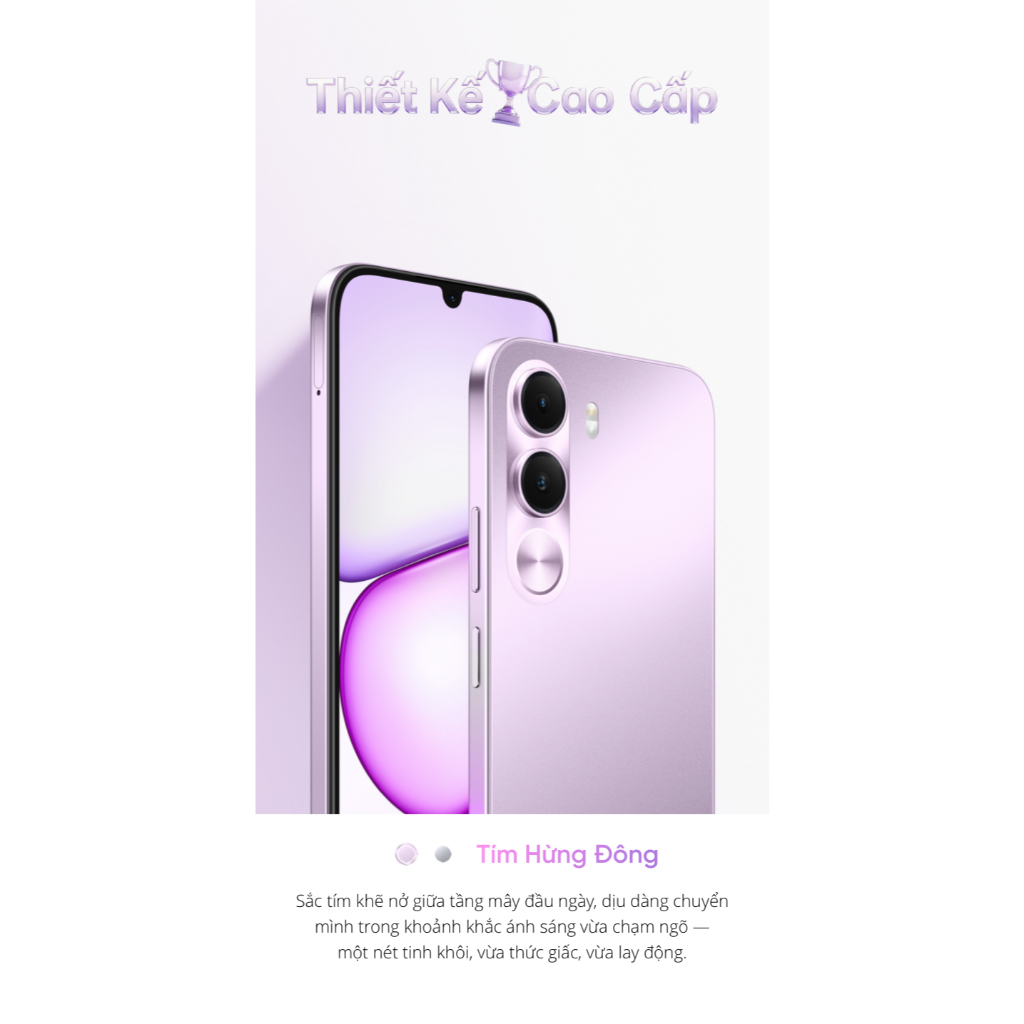 Điện thoại realme C100i Điện Thoại 4GB 128GB, Pin 7000mAh, 120Hz, NFC, IP64, Android 16