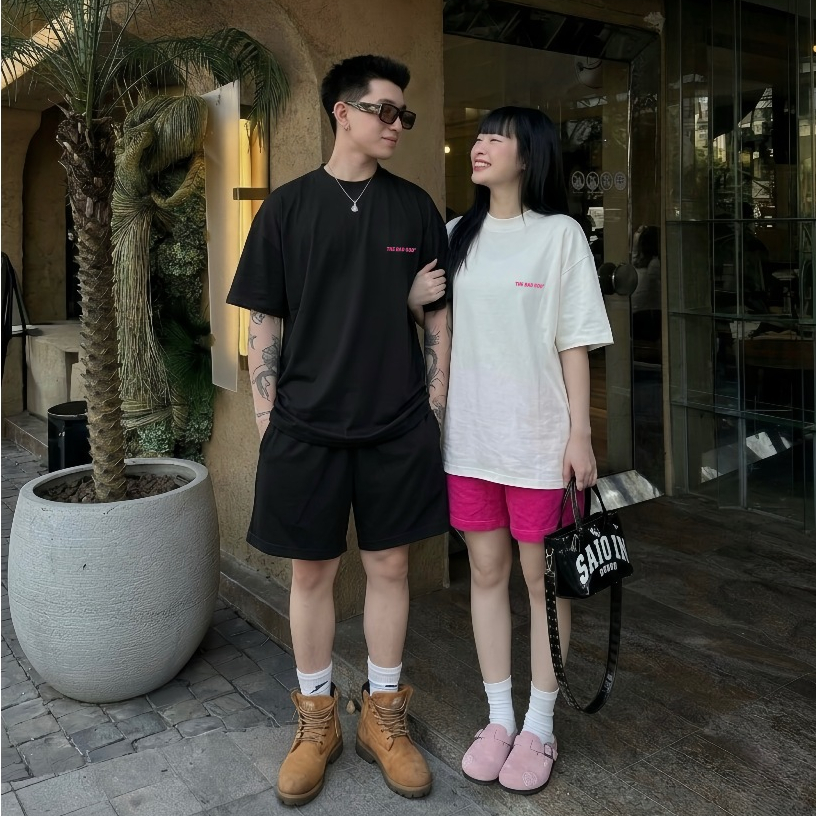 [NEW ARRIVALS 2026] Set Bộ Hè The Bad God MONOPINK Chất Cotton Form Boxy Unisex Nam Nữ Áo Thun Quần Short Local Brand