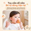 Túi Nhai Ăn Dặm Silicone Mommate Cho Bé Kèm Nắp Đậy, Tay Cầm Gặm Nướu, Hỗ Trợ Tập Ăn Trái Cây Rau Củ