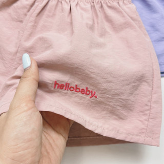 Quần đùi gió bé gái BATALA KIDS, quần short trẻ em, quần đùi cộc bé gái và bé trai thêu HELLOBABY mát mẻ mùa hè 10-25kg