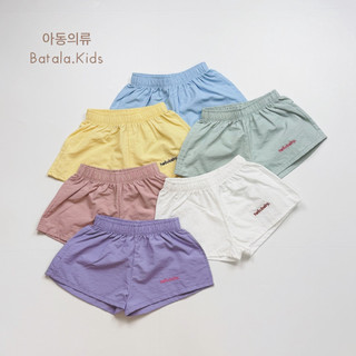 Quần đùi gió bé gái BATALA KIDS, quần short trẻ em, quần đùi cộc bé gái và bé trai thêu HELLOBABY mát mẻ mùa hè 10-25kg