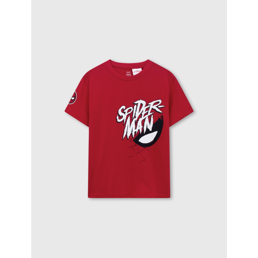Áo phông bé trai CANIFA áo thun 100% cotton USA mềm thấm hút tốt đạt chứng chỉ OEKO-TEX in hình Spiderman 2TS26S002