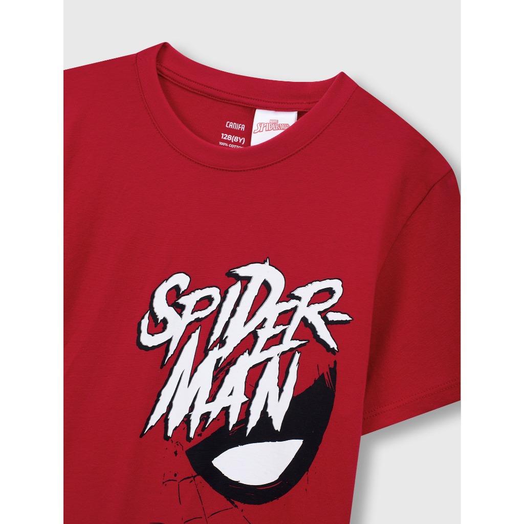 Áo phông bé trai CANIFA áo thun 100% cotton USA mềm thấm hút tốt đạt chứng chỉ OEKO-TEX in hình Spiderman 2TS26S002