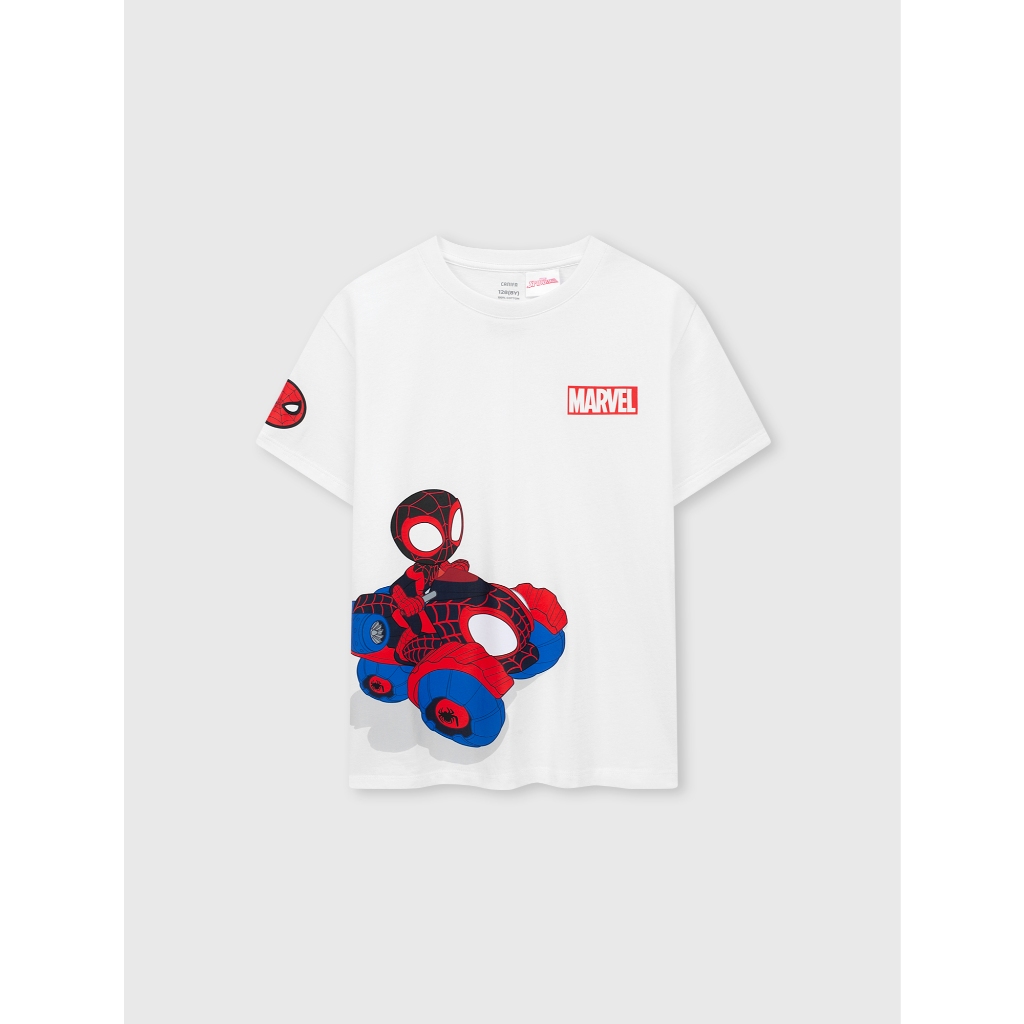 Áo phông bé trai CANIFA áo thun 100% cotton USA mềm thấm hút tốt đạt chứng chỉ OEKO-TEX in hình Spiderman 2TS26S002