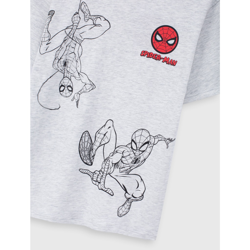 Áo phông bé trai CANIFA áo thun 100% cotton USA mềm thấm hút tốt đạt chứng chỉ OEKO-TEX in hình Spiderman 2TS26S002