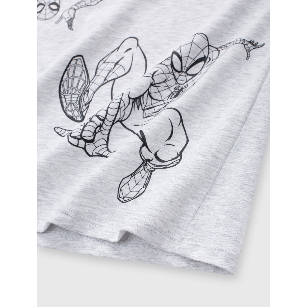 Áo phông bé trai CANIFA áo thun 100% cotton USA mềm thấm hút tốt đạt chứng chỉ OEKO-TEX in hình Spiderman 2TS26S002