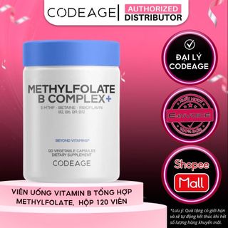 [KOL] TPBVSK Viên Uống Bảo Vệ Sức Khỏe Codeage Methyl Elite+ (Methylfolate B Complex), hộp 120 viên