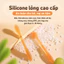 Set Bàn Chải Silicone Rơ Lưỡi & Đánh Răng Mommate Cho Bé 0-18 Tháng, Kèm Đầu Gặm nướu và Hộp Đựng