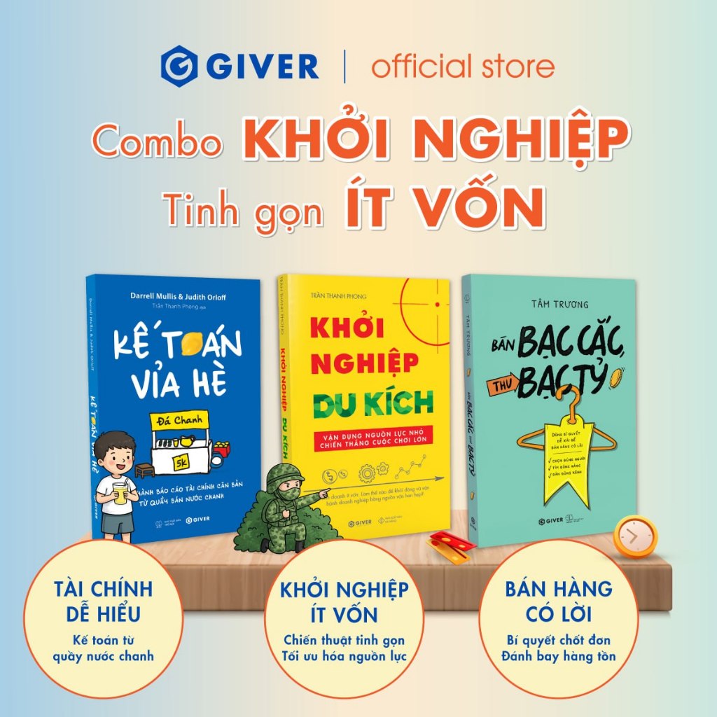 Sách - Combo Khởi Nghiệp Tinh Gọn Ít Vốn