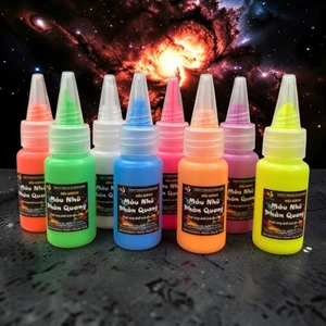 Màu Phản Quang Nhũ Phát Sáng Bằng Đèn UV Lọ 20ml Pha Sẵn HUNGACOLOR