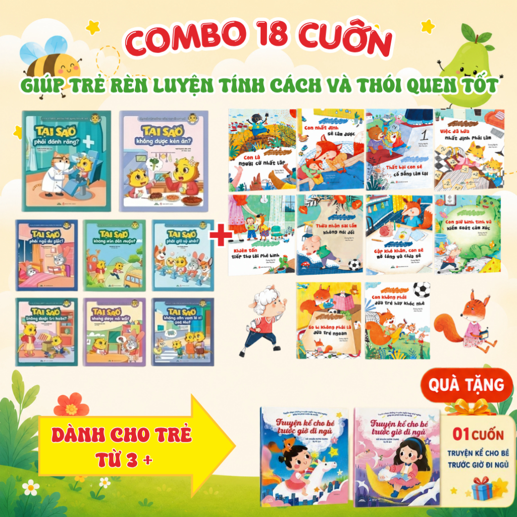 2 Bộ Sách: Combo 10 Cuốn Quản Lý Cảm Xúc Và Phát Triển Tính Cách + 8 Cuốn Nhật Ký Nuôi Dưỡng Thói Quen Tốt Cho Trẻ