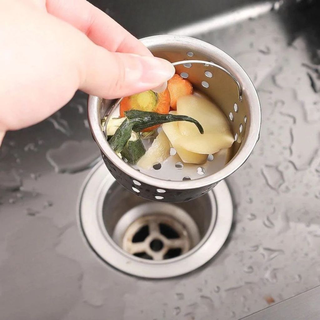 Lọc Rác Inox Bồn Rửa ALOHOME Chống Tắc Cống, Lưới Lọc Rác Thoát Nước Nhà Bếp Tiện Dụng