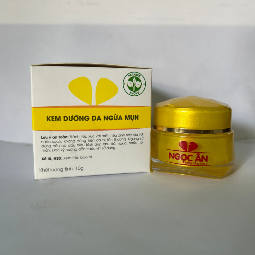 Kem Ngọc Ân Dưỡng Trắng Da Ngừa Mụn Hỗ Trợ Cấp Ẩm Cho Da Collagen 10g (Trắng Vàng)