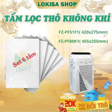 Màng lọc thô máy lọc không khí , màng lọc không khí thay thế (Set 6 tấm) FZ-PF51F1 FZ-PF80K1