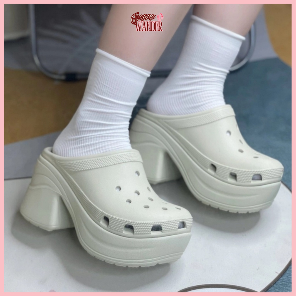 Dép Sục Đế Cao 7cm Gót Vuông Bản Đẹp Chất Liệu EVA Nhẹ Êm, Dép Thời Trang Hè 2026 Tặng Kèm Charm