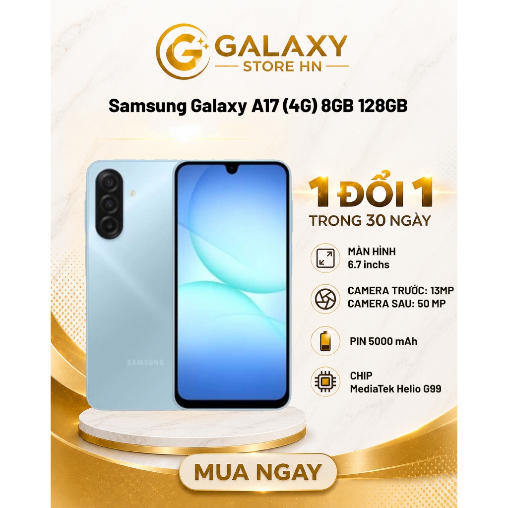 Điện thoại Samsung Galaxy A17 (4G) 8GB 128GB Chính Hãng
