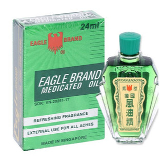 [CHÍNH HÃNG] DẦU GIÓ CON Ó - EAGLE BRAND MEDICATED OIL - DẦU 2 NẮP MỸ - 24ML - SHOP DẦU DOKRAK