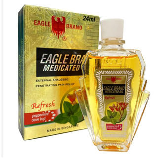 [CHÍNH HÃNG] DẦU GIÓ CON Ó - EAGLE BRAND MEDICATED OIL - DẦU 2 NẮP MỸ - 24ML - SHOP DẦU DOKRAK
