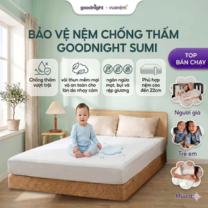Ga chống thấm Sumi - Bảo vệ nệm cao cấp, Bảo vệ đệm kháng nước, Ga chống thấm nước thoáng, chống ẩm mốc (<25cm)