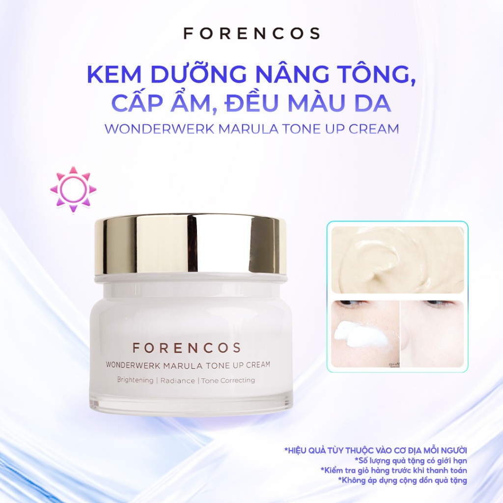 Kem dưỡng trắng da nâng tone, hỗ trợ làm đều màu da, cấp ẩm dành cho ban ngày FORENCOS 15g/50ml