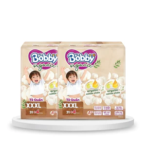 Bỉm Tã quần BOBBY ORGANIC Mỏng Nhẹ Thoáng Khí Size M/L/XL/XXL/XXXL