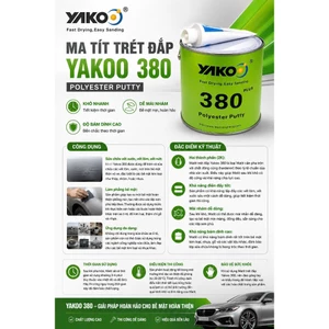 Matit bả kim loại nhanh khô AYKOO 380 4KG + đóng rắn | Bả sơn ô tô – cơ khí bả kim loại
