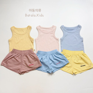 Set đồ mùa hè cho bé BATALA KIDS, bộ mùa hè cho bé trai bé gái QUẦN SHORT GIÓ ÁO BA lỖ TĂM cho bé từ 1-6 tuổi