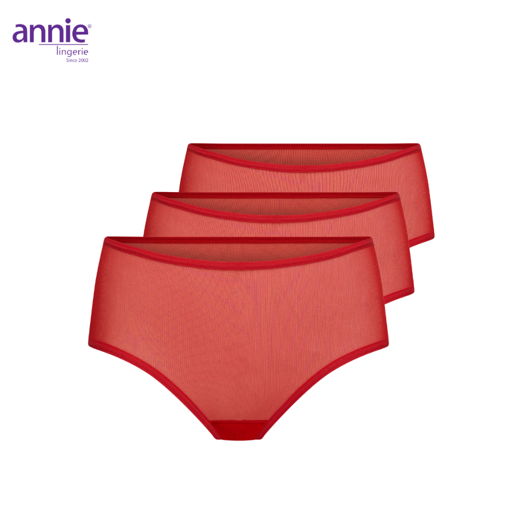 Combo 3 quần lót lưới nữ annie cao cấp QE 2181-1124 co giãn 4 chiều, mặc thoải mái, thoáng mát cả ngày