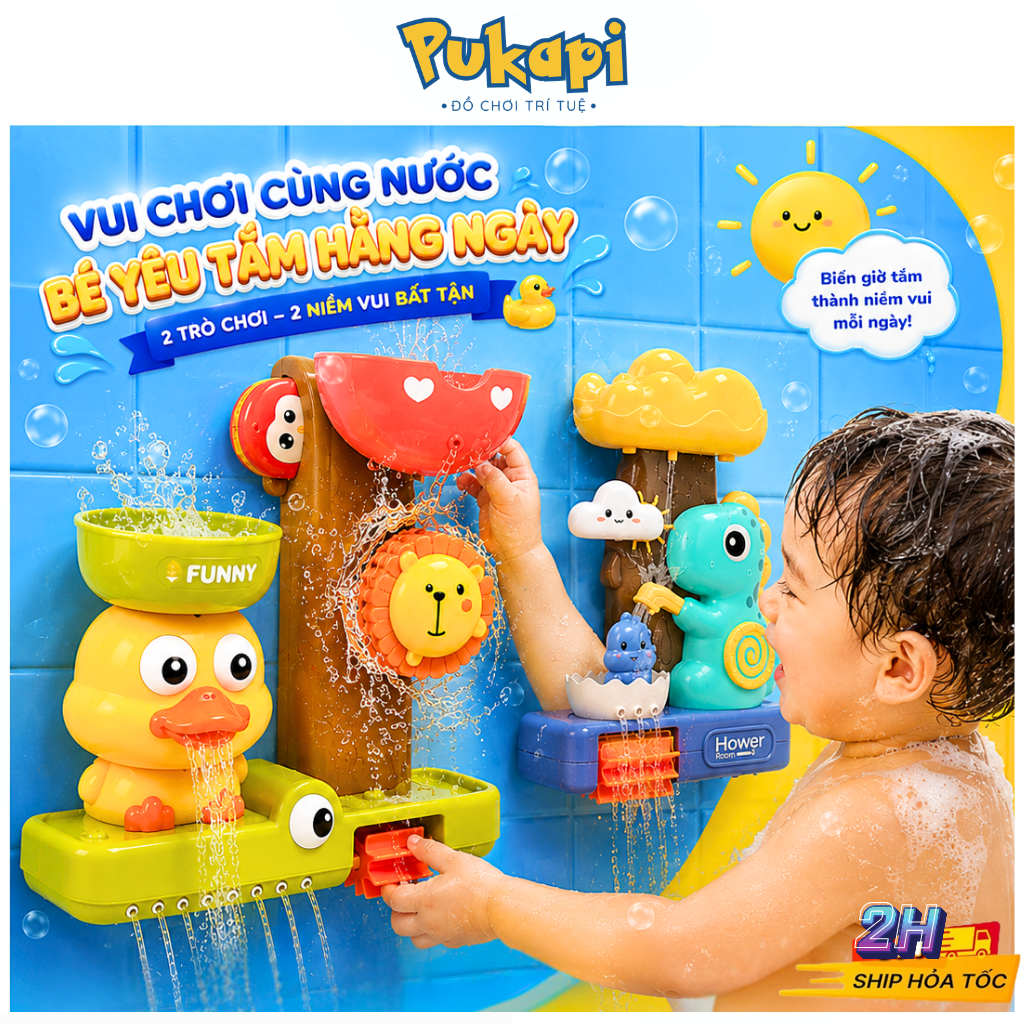 Đồ Chơi Nhà Tắm Thác Nước Sư Tử Cho Bé Sư Tử Đánh Răng Tạo Bọt Xà Phòng Thỏi Bong Bóng Xà Phòng - Đồ Chơi Cho Bé PUKAPI
