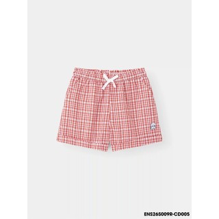 Quần Short Thun Bé Gái ENS26S009R | Wookids | 9-14 Tuổi | Caro Đỏ, Xanh | 100% Cotton Mềm Mát, Dễ Thương