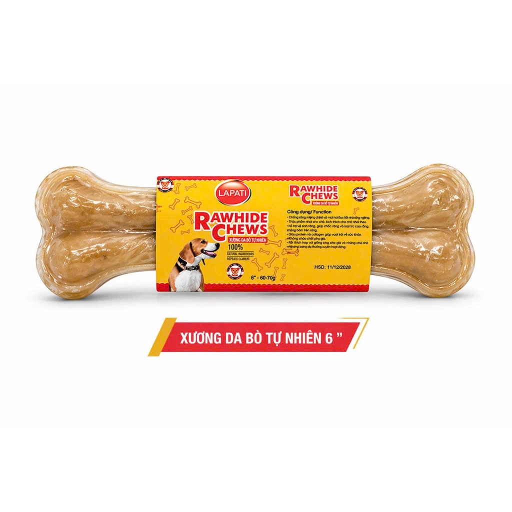 Snack Xương da bò cho Chó gặm Bổ Sung Dinh Dưỡng LAPATI