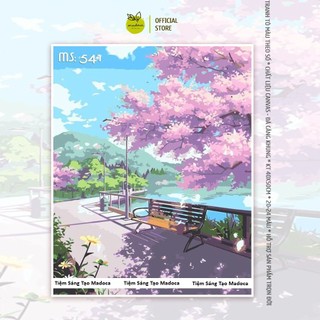 [HỎA TỐC] Tranh tô màu theo số, tranh số hóa CHỮA LÀNH - AN YÊN, đã căng khung 40x50cm